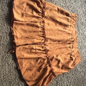 Burnt orange layered skirt